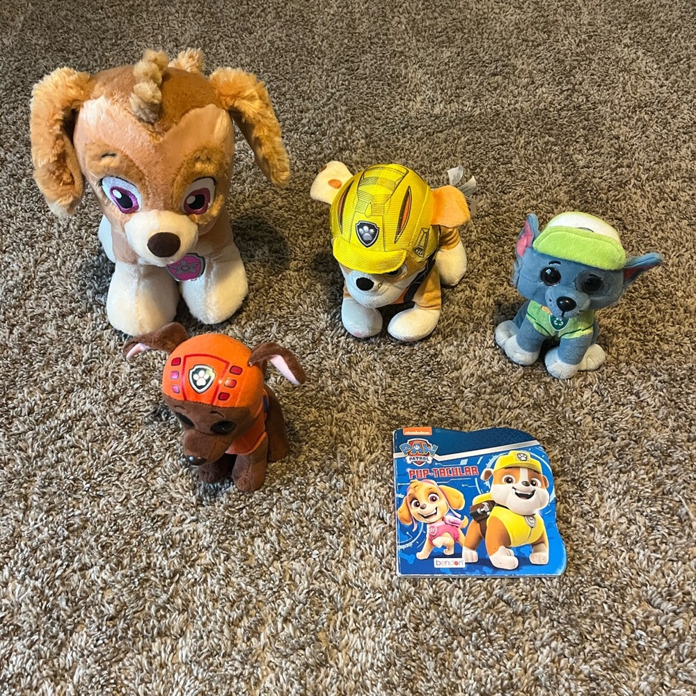 Paw Patrol Stuffed Animals - Brown, Yellow, Orange, Blue